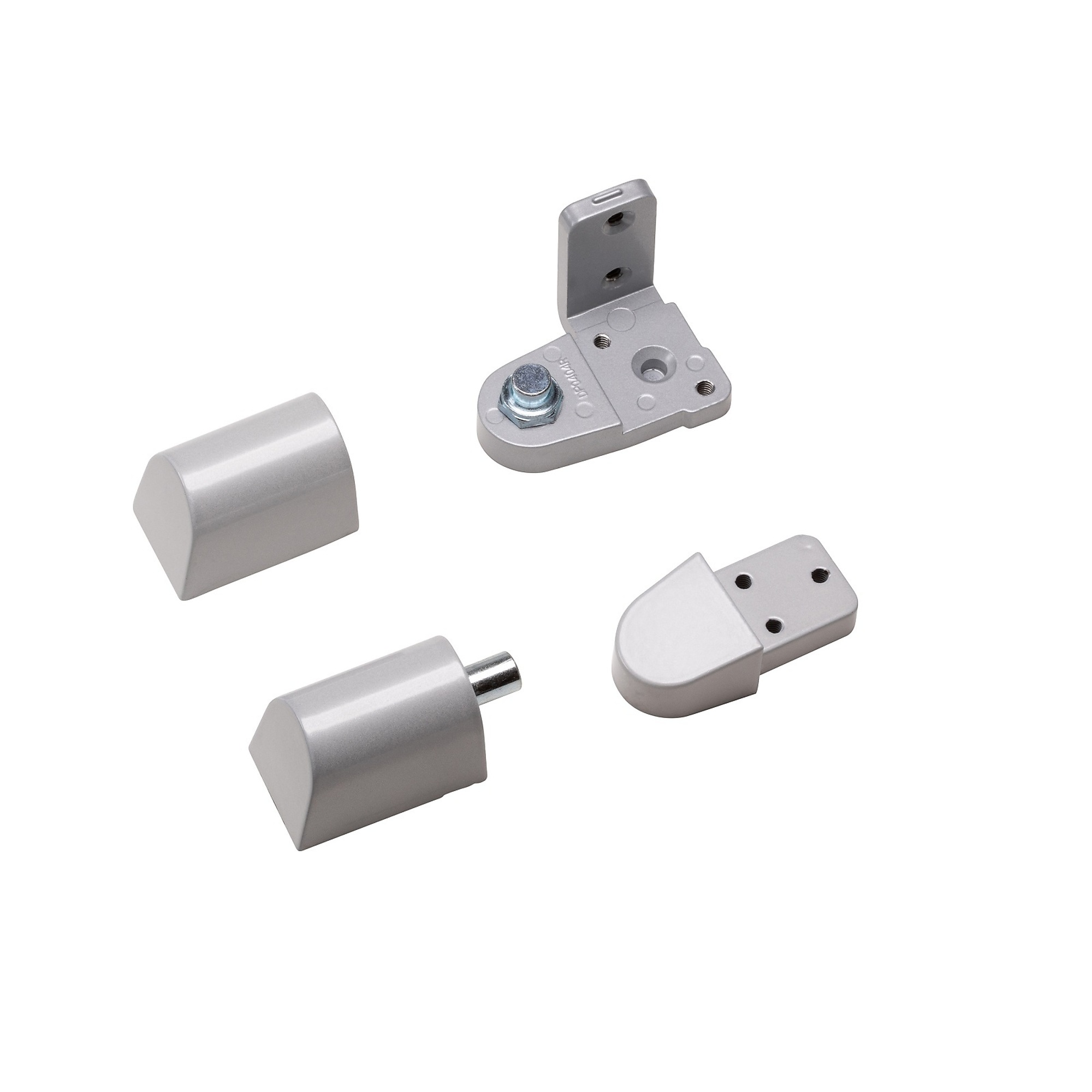 Global Door Controls Pitco Style Offset Door Pivot Hinge Set — 3/4in., Right Hand, Aluminum, Model# TH1114KM-RH-AL